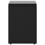 vidaXL Table d'appoint Noir polyrotin