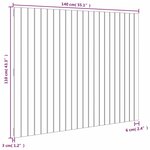 vidaXL Tête de lit murale 140x3x110 cm Bois massif de pin