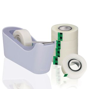 Dévidoir de ruban adhésif c18 lavande, livré avec 6 rouleaux de ruban adhésif magic™ 19 mm x 33 m