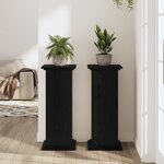 vidaXL Support de Plante Chêne Noir 33x33x80 cm Bois