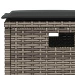 vidaXL Ensemble à manger de jardin 5 Pièces coussins gris résine tressée