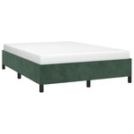 vidaXL Cadre de lit sans matelas vert foncé 140x190 cm velours
