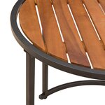 vidaXL Ensemble de tables basses 2 Pièces Naturel et noir 55 x 55 x 45 cm