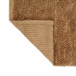 vidaXL Tapis à poils bouclés fait à la main 120x180 cm Jute et coton