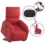 vidaXL Fauteuil inclinable de massage Rouge Similicuir