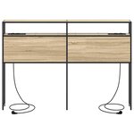 vidaXL Tête de lit de rangement Chêne sonoma 135 cm Bois d'ingénierie