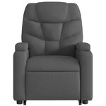 vidaXL Fauteuil inclinable de massage électrique Gris foncé Tissu
