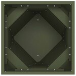 vidaXL Jardinière 2 Pièces Vert olive 30 x 30 x 75 cm Acier