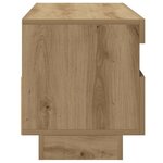 vidaXL Meuble TV avec lumières LED chêne artisanal bois d'ingénierie