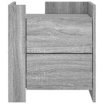 vidaXL Table de chevet sonoma gris 45x50x50 cm bois d'ingénierie