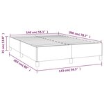 vidaXL Cadre de lit sans matelas crème 140x200 cm tissu