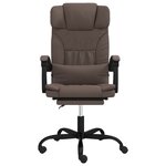 vidaXL Fauteuil inclinable de bureau Marron Similicuir