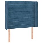 vidaXL Sommier à lattes de lit et matelas et LED Bleu foncé 90x190cm