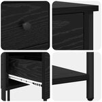 vidaXL Cabinet de chevet Chêne noir 32 x 42 x 70 cm Bois d'ingénierie