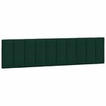 vidaXL Lit avec matelas Hanko vert foncé 200x200 cm velours
