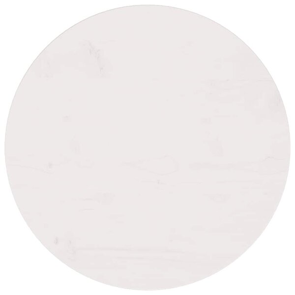 vidaXL Dessus de table Blanc Ø50x2 5 cm Bois de pin massif