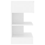 vidaXL Table de chevet Blanc 40x35x65 cm Bois d’ingénierie