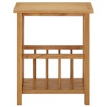 vidaXL Table à revues 45x35x55 cm Bois de chêne solide
