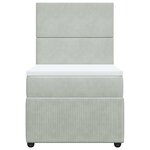 vidaXL Sommier à lattes de lit et matelas Gris clair 80x200 cm Velours