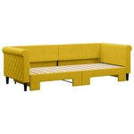 vidaXL Lit de jour avec lit gigogne jaune 80x200 cm velours