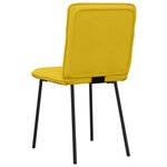 vidaXL Chaises à manger lot de 4 jaune velours