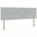 vidaXL Tête de lit Gris clair 160 cm Velours