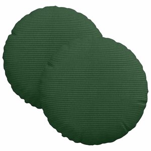 vidaXL Coussins de siège 2 Pièces Vert foncé Ø 30 cm