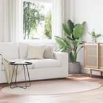 vidaXL Tapis "HUARTE" Sable 140x200 cm Ovale