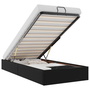 vidaXL Cadre de lit ottoman sans matelas noir 90x200 cm similicuir