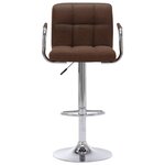 vidaXL Chaises de bar lot de 2 marron tissu
