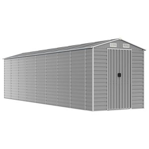 vidaXL Abri de jardin gris clair 191x810x198 cm acier galvanisé