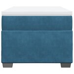 vidaXL Sommier à lattes de lit et matelas Bleu foncé 80x200 cm Velours