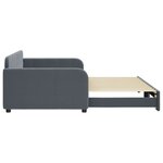 vidaXL Lit de jour avec gigogne sans matelas gris foncé 100x200 cm