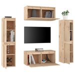 vidaXL Meubles TV 6 Pièces Bois massif de pin