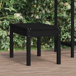 vidaXL Banc de jardin noir 80x44x45 cm bois massif de pin