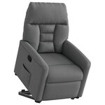 vidaXL Fauteuil inclinable Gris foncé Tissu