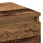 vidaXL Cabinet de chevet avec tiroir 2 Pièces Bois ancien 40 x 35 x 50 cm