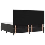 vidaXL Lit ressort avec matelas et banc noir 200x200 cm en velours