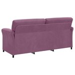 vidaXL Sofa 3 places Pourpre 198 x 83 x 95 cm Velours