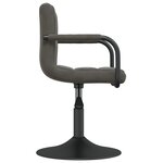 vidaXL Chaises pivotantes à manger lot de 4 gris foncé velours