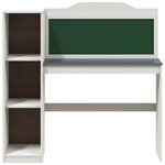vidaXL Bureau tableau noir Blanc et Gris 120 x 45 x 118 5 cm