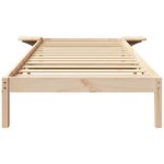 vidaXL Cadre de lit Naturel 90 x 200 cm Pin massif