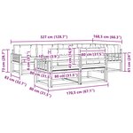 vidaXL Ensemble de canapés d'extérieur 6 pc Blanc et gris clair