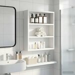 vidaXL Armoire murale de salle de bain Blanc 40 x 10 x 50 cm