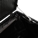 vidaXL Boîte de rangement de jardin noir 220x50x58 cm résine tressée