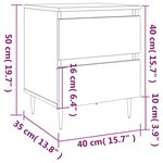 vidaXL Tables de chevet 2 Pièces noir 40x35x50 cm bois d’ingénierie