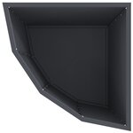 vidaXL Jardinière d'Angle Anthracite 45 x 45 x 50 cm Acier