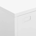 vidaXL Coffre de rangement industriel Blanc 75x40x115 cm Métal