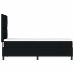 vidaXL Lit à ressorts avec matelas Noir 80 x 200 cm tissu