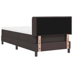 vidaXL Lit boxspring avec matelas Marron foncé 80 x 200 cm
